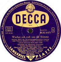 BWV 140 Decca Label